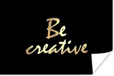 Produktbild von MuchoWow® Poster Zitate - Kreativ - Gold 120x80 cm - Bilder