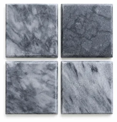 Image de Lot de 4 sous-verres en marbre naturel, dimensions 10x10 cm