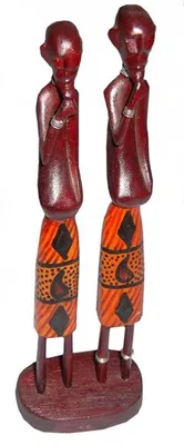 Produktbild von African-Family, Holz-Skulptur Afrika, Grösse:ca. 35 cm