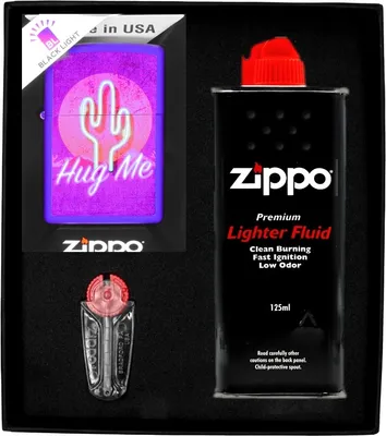 Produktbild von ZIPPO Feuerzeug Set RETRO KAKTUS DESIGN Geschenk Nr. 1