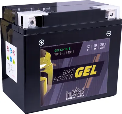 Produktbild von intAct Bike-Power Motorradbatterie GEL YB16-B 12V 19Ah 51912 Gel12-16-B