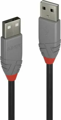 Obrázek produktu pro Lindy 36694, 3 m, USB A, USB A, USB 2.0, 0,48 Gbit/s, Černá, Šedá