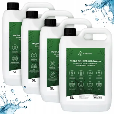 Image de Aromatum Eau déminéralisée 20 L – Eau distillée pour fers à repasser, batteries, humidificateurs
