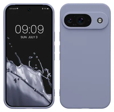 Produktbild von kwmobile Handyhülle für Google Pixel 9 Hülle - weiches Handy Silikon Case - Schutzhülle Cover - Lavendelgrau matt
