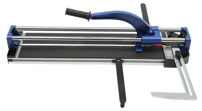 Produktbild von Fliesenschneider 60 cm - Manuell - Infrarot-Positionierung - Verstellbares Lineal - Stützarme - Für Feinsteinzeugfliesen - Blau