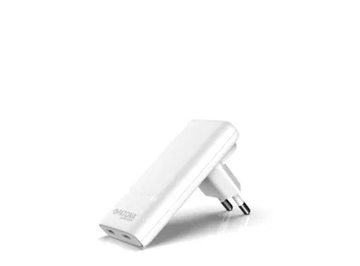 Obrázok produktu pre Nabíjačka Slim 2x USB-C PD65W – GaN PD3.0/QC3.0, biela