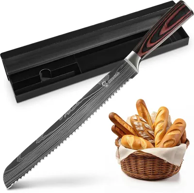 Image de Couteau de cuisine - 26 cm - Acier inoxydable - Tranchant exceptionnel - Manche ergonomique