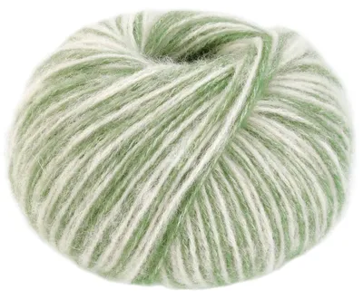Produktbild von Lana Grossa - Natural Alpaca Pelo Color 0205 rohweiß resedagrün