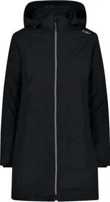 Image de Manteau femme CMP à capuche et fermeture éclair, noir, taille 38