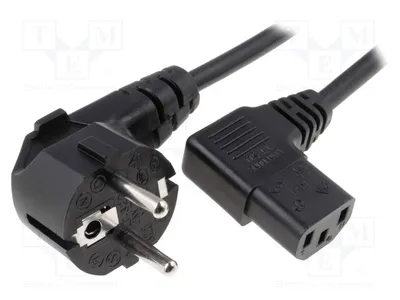 Produktbild von 1x Kabel 3x0,75mm2 schwarz 10A 1,8m PVC  250V  Computerversorgungskabel und univer