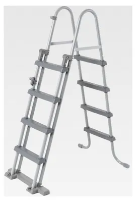 Produktbild von Flowclear Sicherheitsleiter 1,22 m Grau 4-stufig