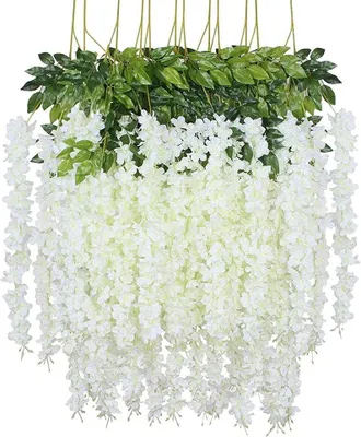 Obrázek produktu pro Umělé květiny wisteria, 12 kusů, dekorace pro svatbu a zahradu