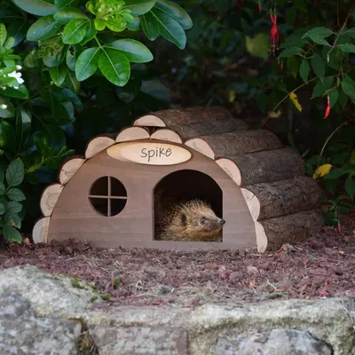 Igelhaus aus Holz, 33,5 x 34 x 19 cm, wetterfest