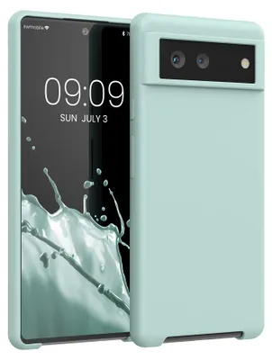 Produktbild von kwmobile Handyhülle für Google Pixel 6 Hülle - Case Silikon - Kabelloses Laden - Schutzhülle Cover in Mintgrün matt