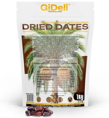 Produktbild von Datteln 1kg Ohne Zuckerzusatz Rohkost Soft Aromatisch Naturrein Vegan GiDeli