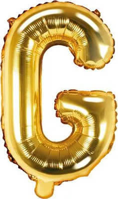Obrázok produktu pre Fóliový balón písmeno "G", 35 cm, zlatý (1 balenie / 50 kusov)