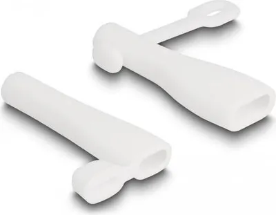Produktbild von DeLOCK Staubschutz für USB Typ-A Stecker und USB Type-C Stecker Set 2 Stück weiß, Weiß, Silikon, China