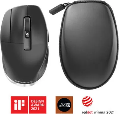Produktbild von 3Dconnexion CadMouse Pro Wireless Left - Maus - ergonomisch - Für Linkshänder - 7 Tasten - kabellos - Bluetooth, 2.4 GHz, USB-C - kabelloser Empfänger (USB)