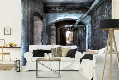 Produktbild von Vlies Fototapete KELLERFLUR 375 x 250 cm (inkl. Kleister) - Vlies Tapete, Wandtapete, Wandbilder - Tapete für Wohnzimmer Schlafzimmer, Büro, Küche - Montagefertig