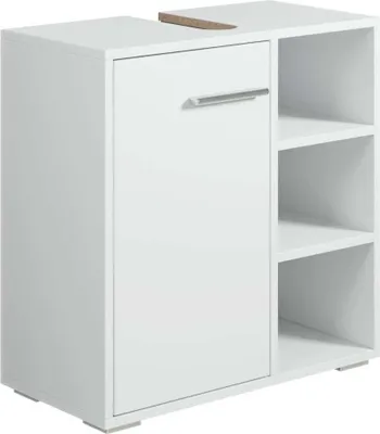 Image de Meuble vasque Neptunus - 60 x 28 x 60 cm - Blanc mat - Meuble de salle de bain, colonne, armoire