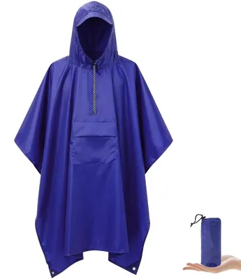 Image de Poncho imperméable pour adultes - Léger et réutilisable