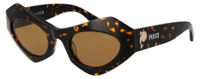 Zdjęcie produktu dla Okulary przeciwsłoneczne damskie Pucci EP0214 Dark Havana 50/23/140