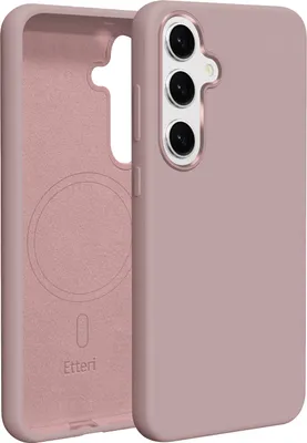 Zdjęcie produktu dla Etteri silikonowy pokrowiec na telefon Samsung Galaxy S25 jasnoróżowy