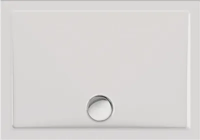 Imagen del producto de Bañera de ducha rectangular Schröder, modelo Sito, de 110x80x2,5 cm, color blanco