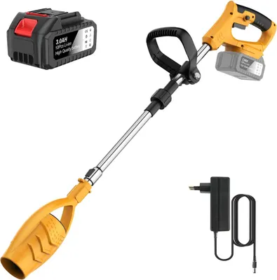 Zdjęcie produktu dla Akumulatorowa dmuchawa do liści - 2 w 1 dmuchawa i odkurzacz - 21 V 350 W - 32 000 obr./min - 120 km/h - 1 akumulator - składana konstrukcja - żółta