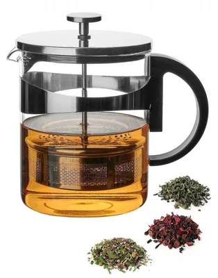 Produktbild von Glaskanne für Tee mit Teesieb Konighoffer 1,2 l, klarer Aufguss
