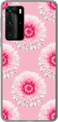 Produktbild von MuchoWow® Handyhülle Schutzhülle Hülle für Telefoonhoesje Huawei P40 Pro Mädchen - Blume - Rosa - Muster - Mädchen - Kinder - Kinder Silikon Softcase Handy Hülle - Schutz