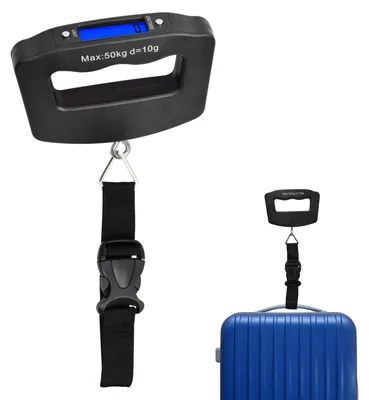 Image de Balance numérique pour bagages, capacité maximale de 50 kg, avec écran LCD et fonction de tare