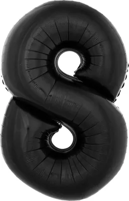 Produktbild von XXL Zahlen Folienballon 100 cm - Schwarz 8
