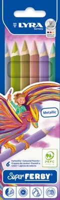 Zdjęcie produktu dla LYRA Super Ferby, metaliczne kolory, lakirowane, kartonowe etui, 6 sztuk.