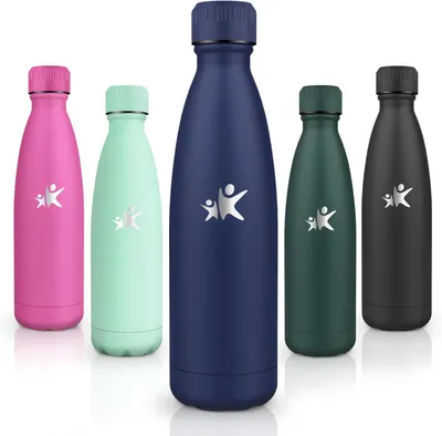 Produktbild von Thermosflasche 500 ml, Edelstahl, doppelwandig, ausgussfrei, für Sport
