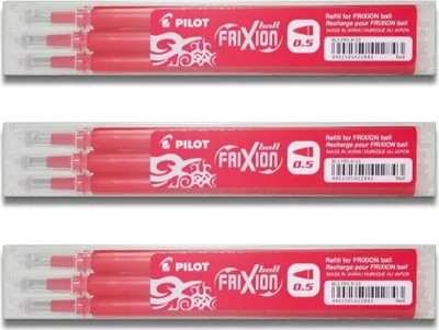 Produktbild von Pilot Frixion Ball Ersatzminen 0.5 rot - 9er-Set