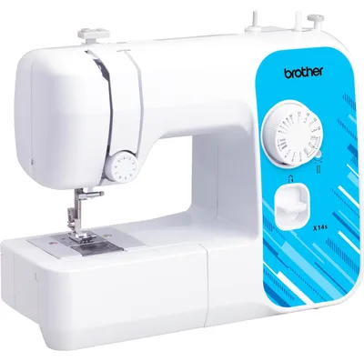 Produktbild von Brother X14S, Blau, Weiß, Manuelle Nähmaschine, Nähen, 4 Step, Leiter, Drehregler, 750 SPM
