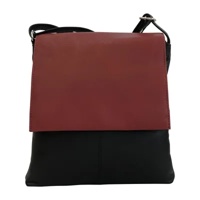Produktbild von C1910 Cinino Umhängetasche Crossbodybag Ledertasche Schwarz/Rot