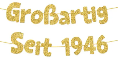 Productafbeelding van Decoratiebanner voor 80ste verjaardag met glitters
