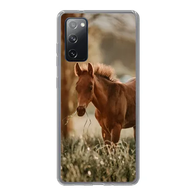 Produktbild von MuchoWow® Handyhülle Schutzhülle Hülle für Samsung Galaxy S20 FE Pferd - Licht - Wiese Silikon Softcase Handy Hülle - Abdeckung