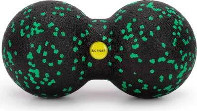 Produktbild von ACTIGET DuoBall, Faszienroller Massageball für Nacken- und Rückenmassage - schwarz / grün