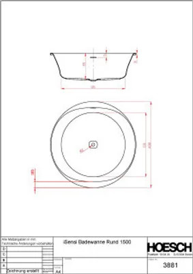 Produktbild von Hoesch 3881.010 BW iSensi Rund 1500