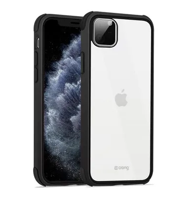 Produktbild von Crong, Hülle iPhone 11 Pro Trace Clear Cover stoßfest, Schwarz transparent