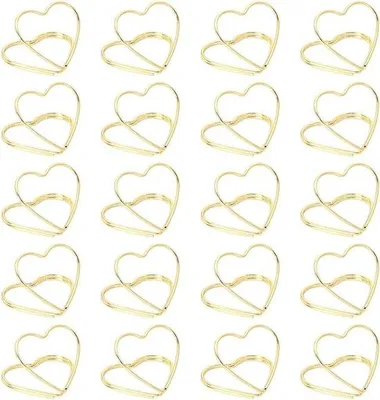 Produktbild von Metallischer Tischkartenhalter, Fotohalter, geeignet für Dekorationen, Hochzeiten, Geburtstage, Restaurants, decorative Tischkartenhalter, beige, Metall.