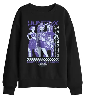 Obrázek produktu pro Mikina "Huntrix World Tour" s motivem K-Pop lovců démonů, dětská, TV42395 (velikost 140-146), černá