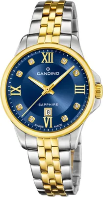Produktbild von Candino Damen Analog Uhr Elegance Elegant Edelstahl Armbanduhr silber gold UC4767/3