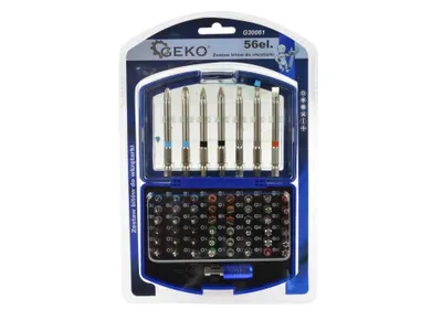 Image de GEKO Jeu d'embouts hexagonaux 56 pièces 1/4"