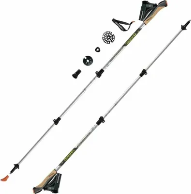 Bastoni Nordic Walking Leki Smart Pacer Lite - Leggeri, Alluminio, Lunghezza 120cm, Blu/Bianco