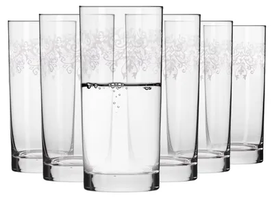 Zdjęcie produktu dla Krosno – Szklanki do drinków, pojemność 370 ml – zestaw 6 sztuk – kolekcja Krista Deco – bez ołowiu