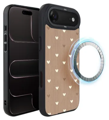 Zdjęcie produktu dla Etui do iPhone Air, kompatybilne z MagSafe, czarne matowe boki, serduszka